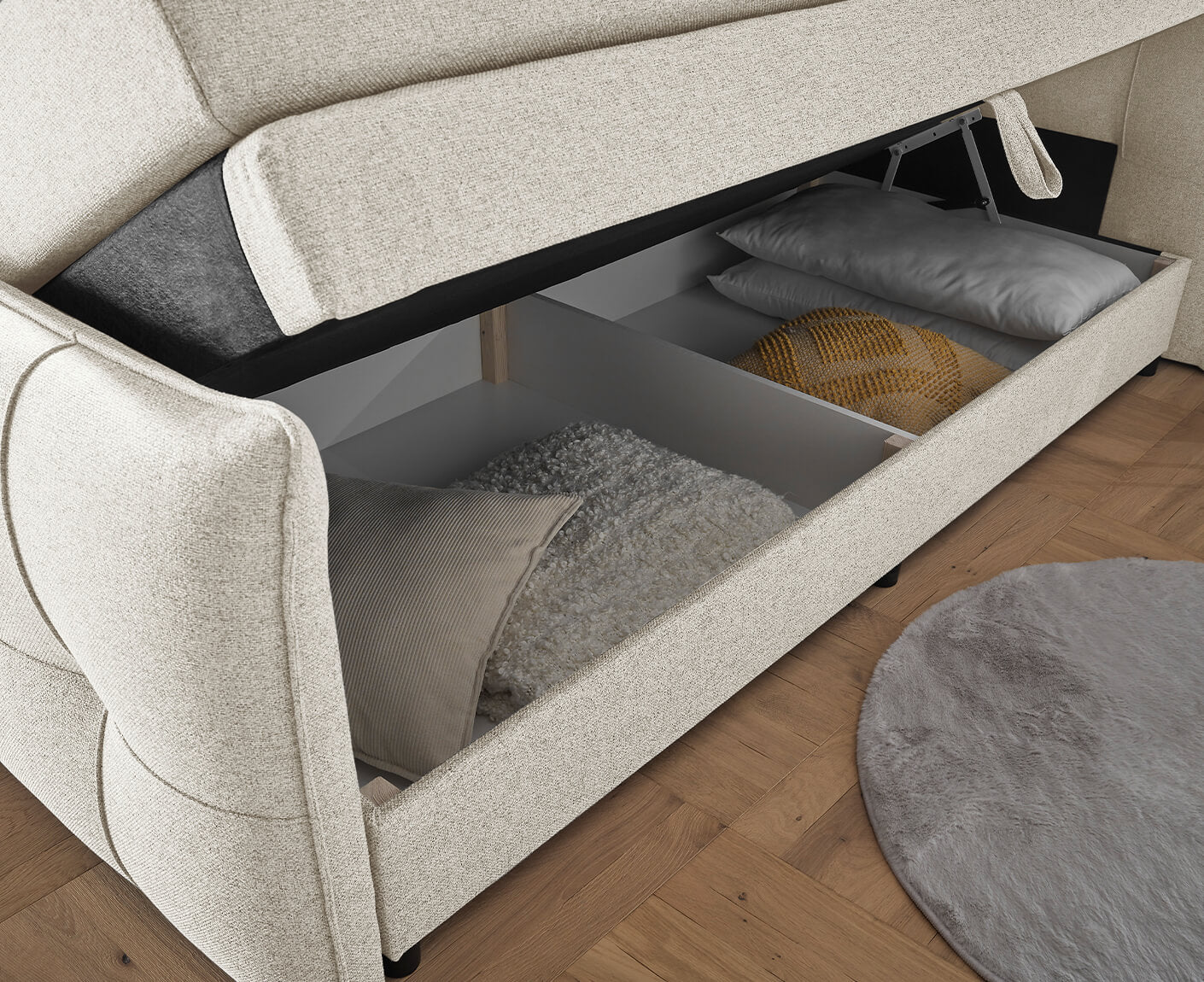 Manchester Boxspringbett / Doppelbett mit Bettkasten