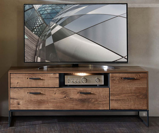 Manhattan TV-Unterteil, fertig montiert Haveleiche Cognac