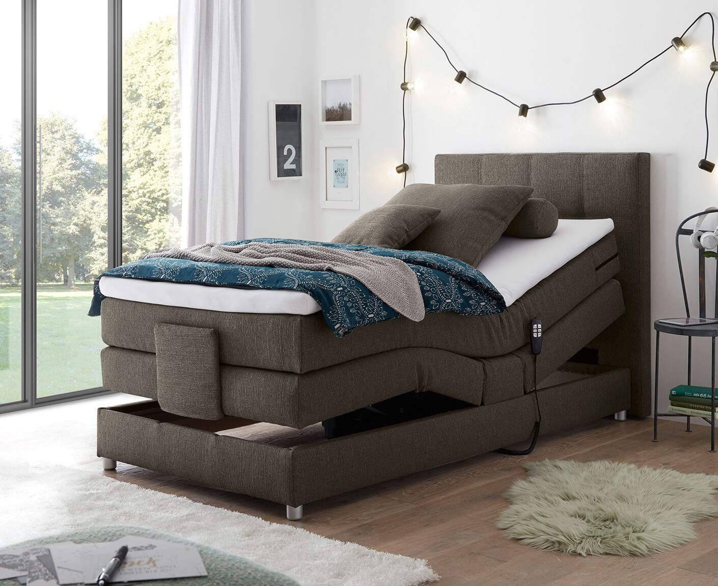 Manolo Boxspringbett Einzelbett mit Motor - Voelpe