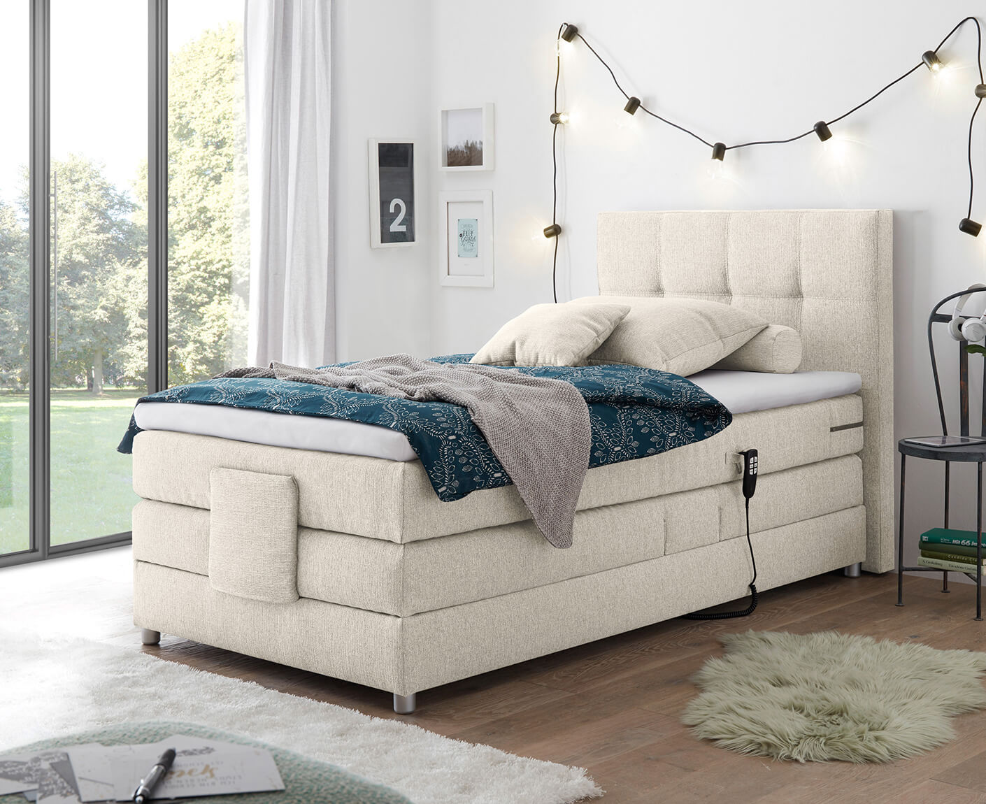 Manolo Boxspringbett mit Motor 100x200 cm - Voelpe