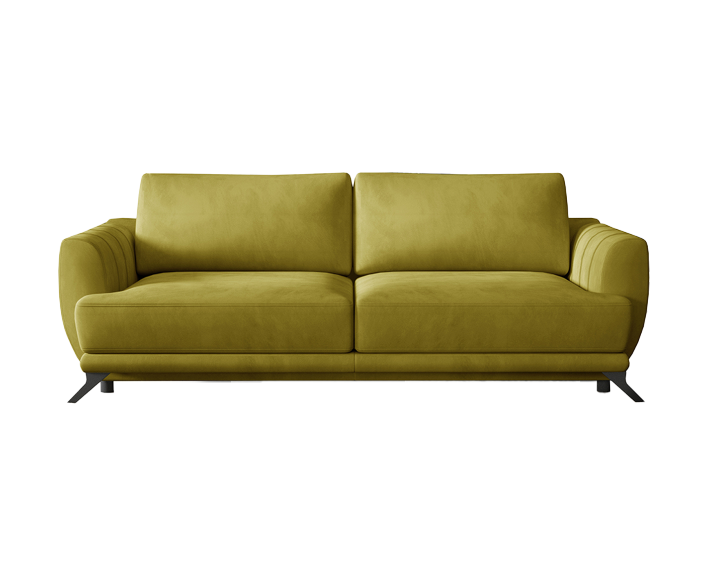 Megis Schlafsofa 250x95 cm Dunkelgrün (Samt)