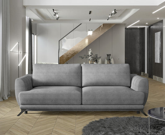 Megis Schlafsofa 250x95 cm Grau (Velour)