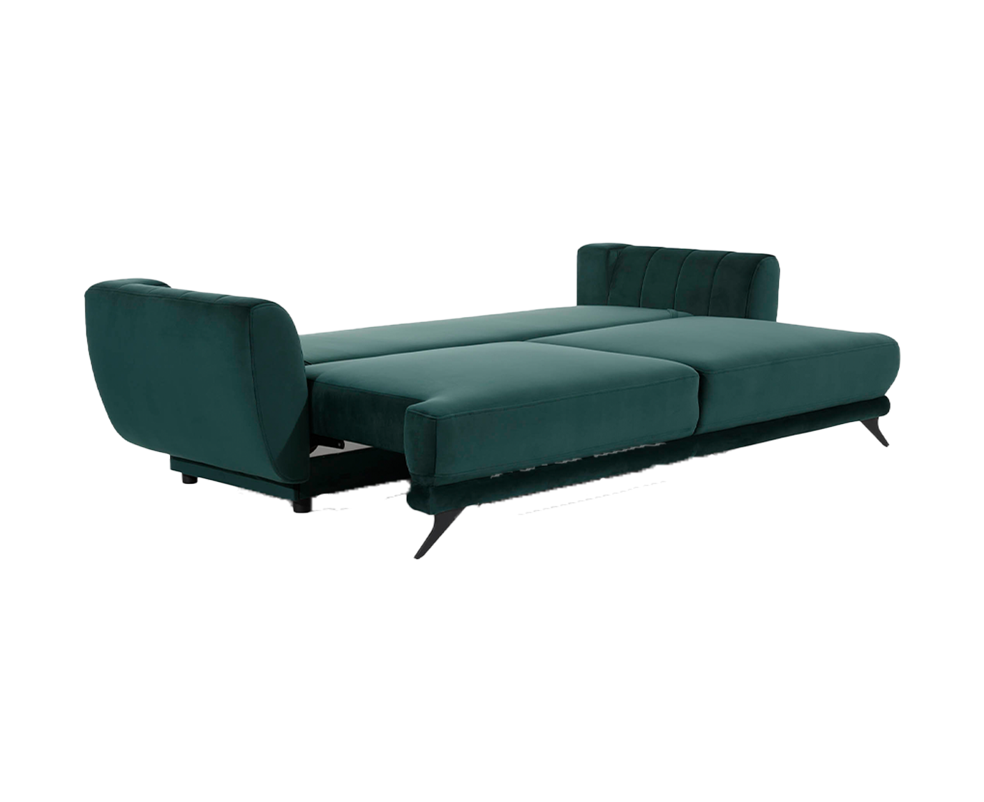 Megis Schlafsofa 250x95 cm Dunkelgrün (Samt)