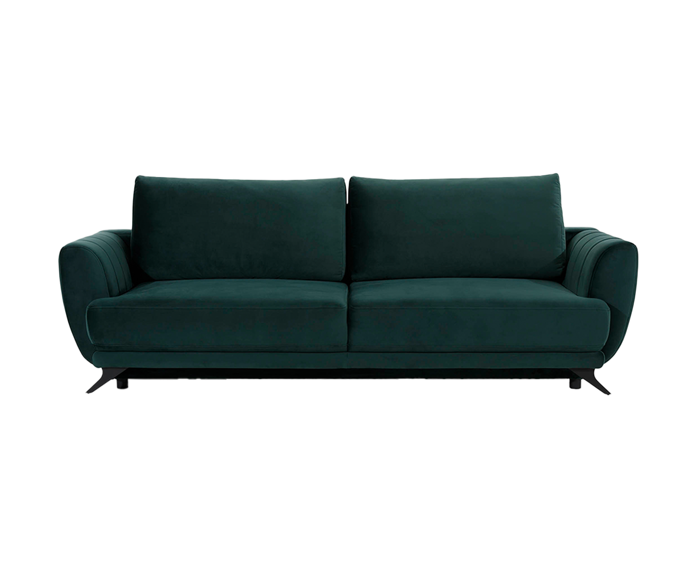 Megis Schlafsofa 250x95 cm Dunkelgrün (Samt)