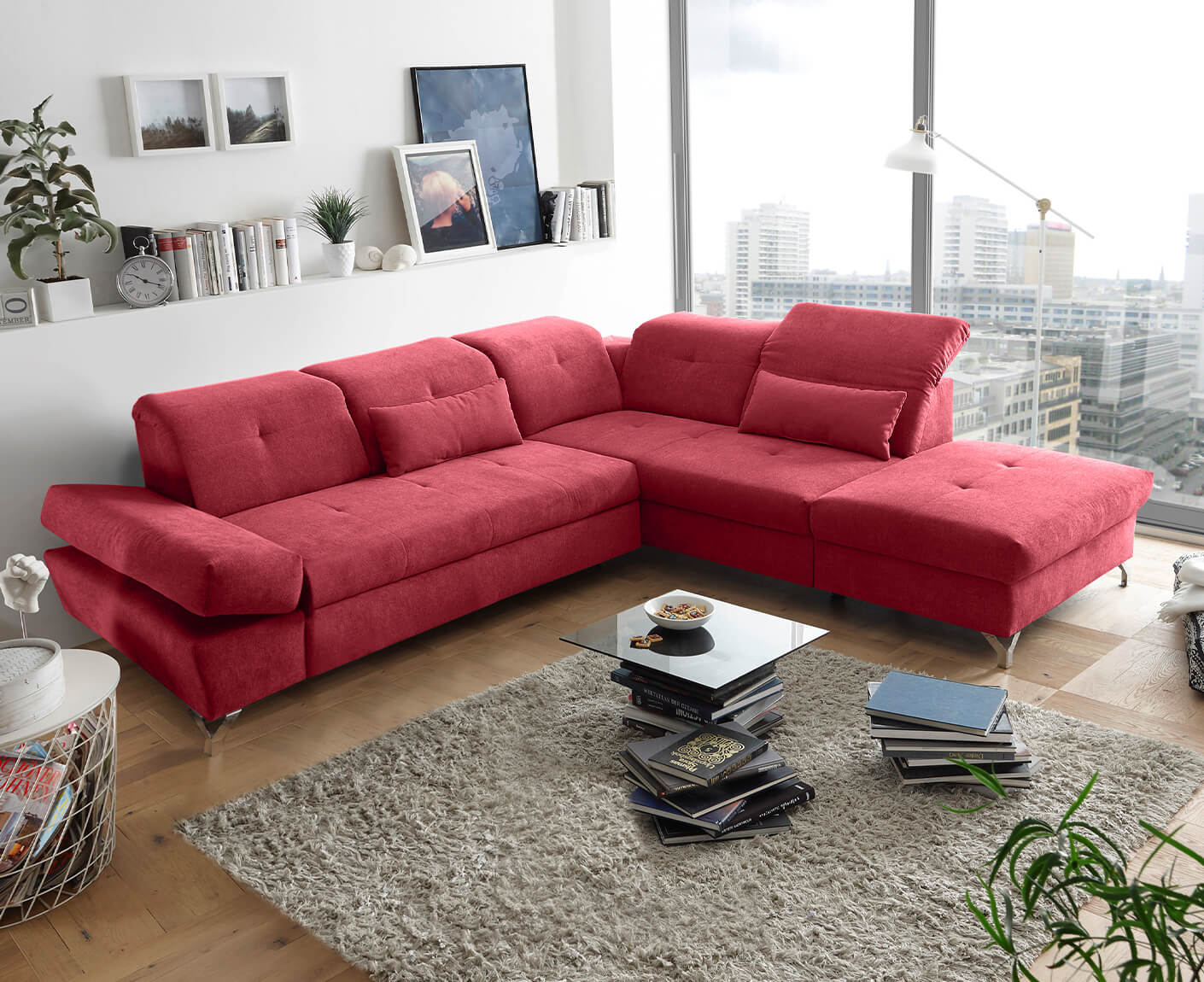 MELFI Ecksofa 275 x 245 cm, mit Schlaffunktion - Voelpe