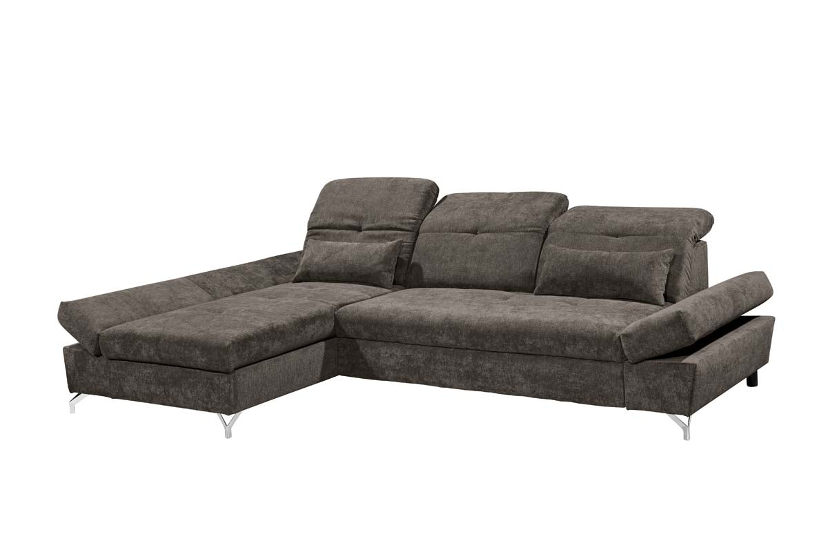 MELFI Ecksofa 275 x 168 cm Stone