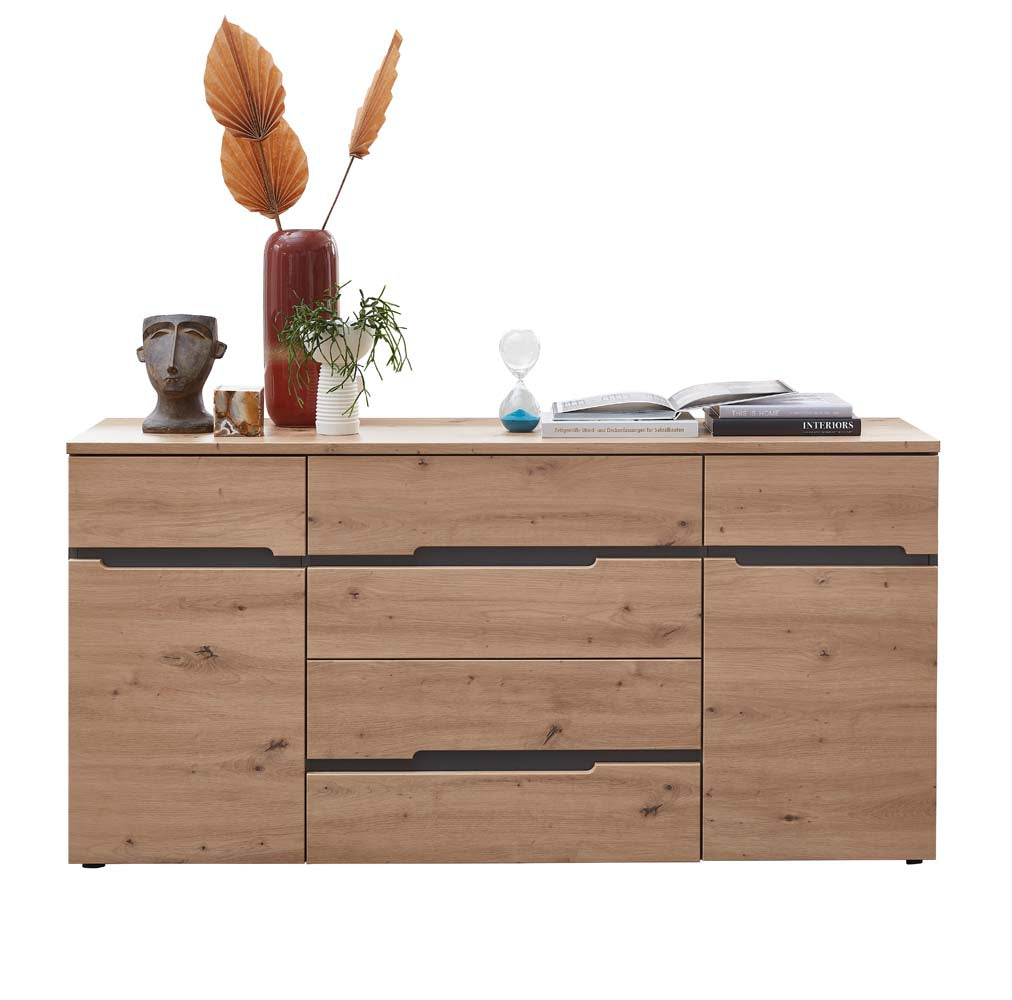 Memphis Sideboard Graphit / Artisan Eiche - Voelpe