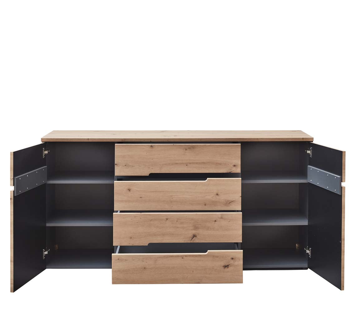 Memphis Sideboard Graphit / Artisan Eiche - Voelpe