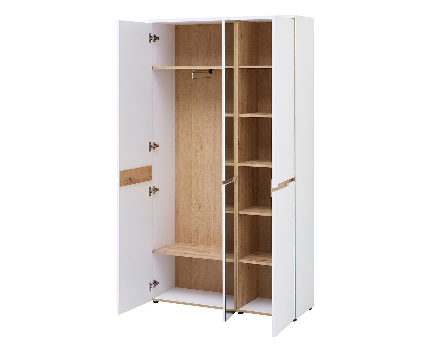 Memphis Garderobenschrank 105x192 cm Weiß supermatt