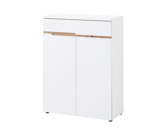Memphis Schuhschrank 80x107 cm Weiß supermatt