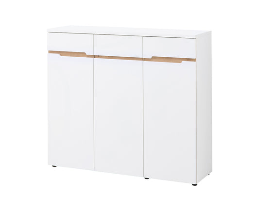 Memphis Schuhschrank 120x107 cm Weiß supermatt