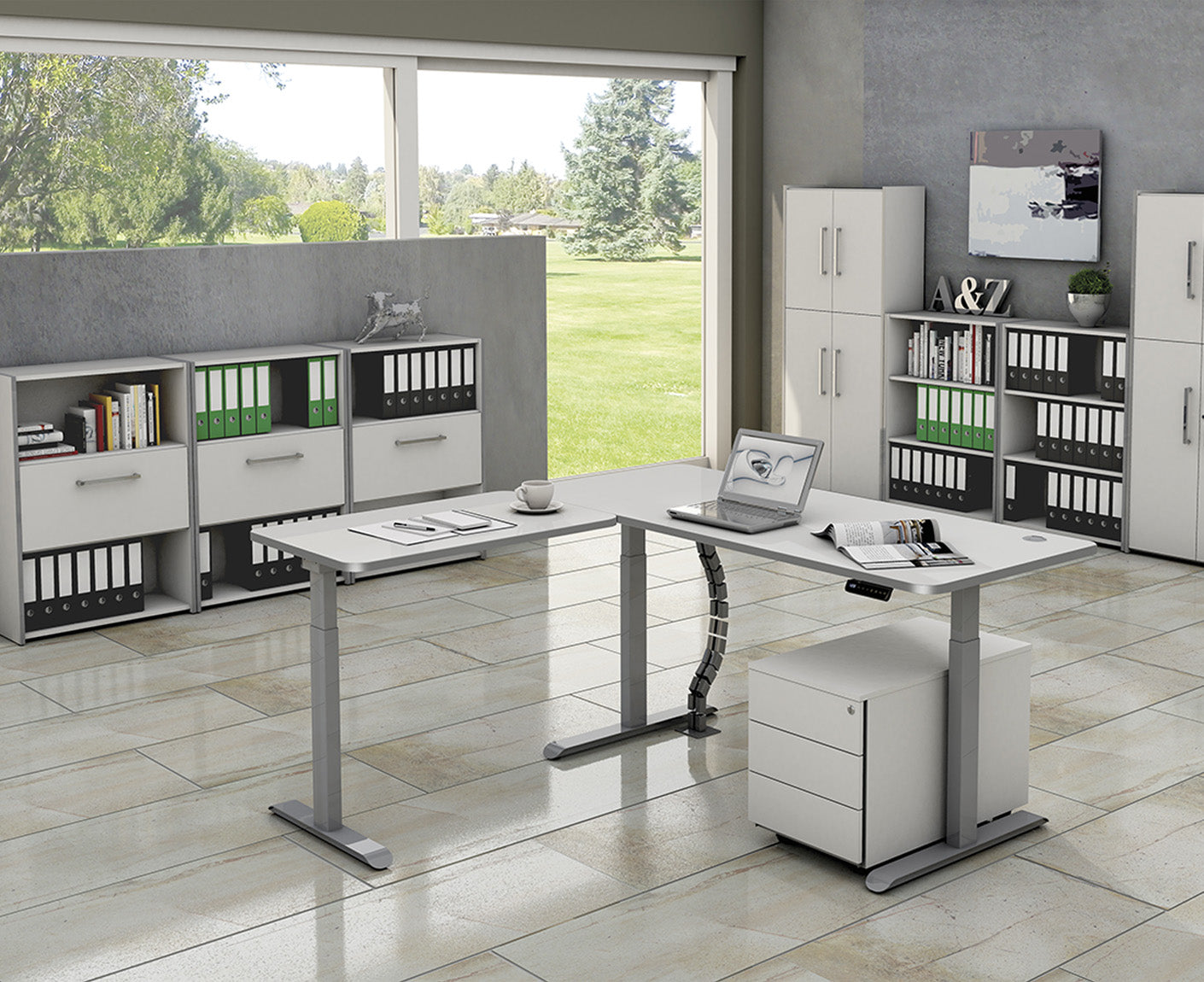 Move 3 premium Winkelkombination, elektrisch höhenverstellbar