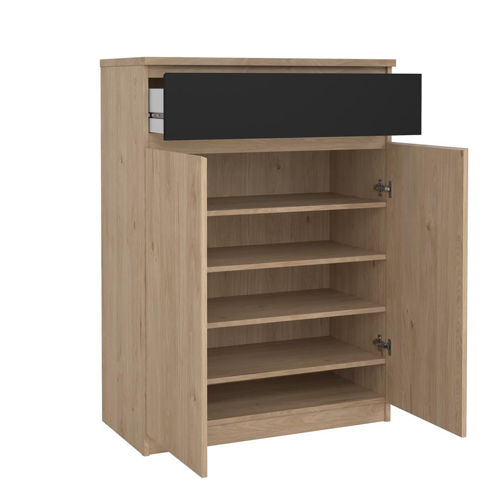 Naia Schuhschrank Jackson Hickory Schwarz Matt