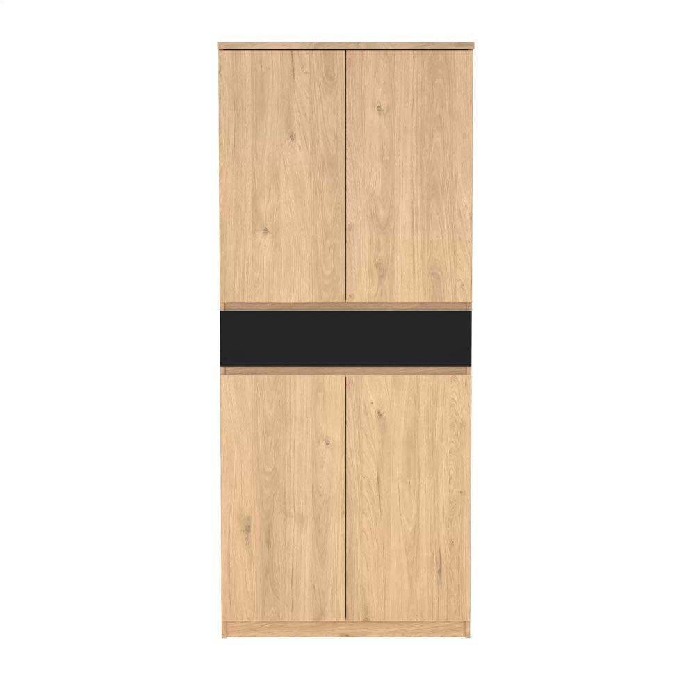 Naia Schuhschrank Jackson Hickory Schwarz Matt