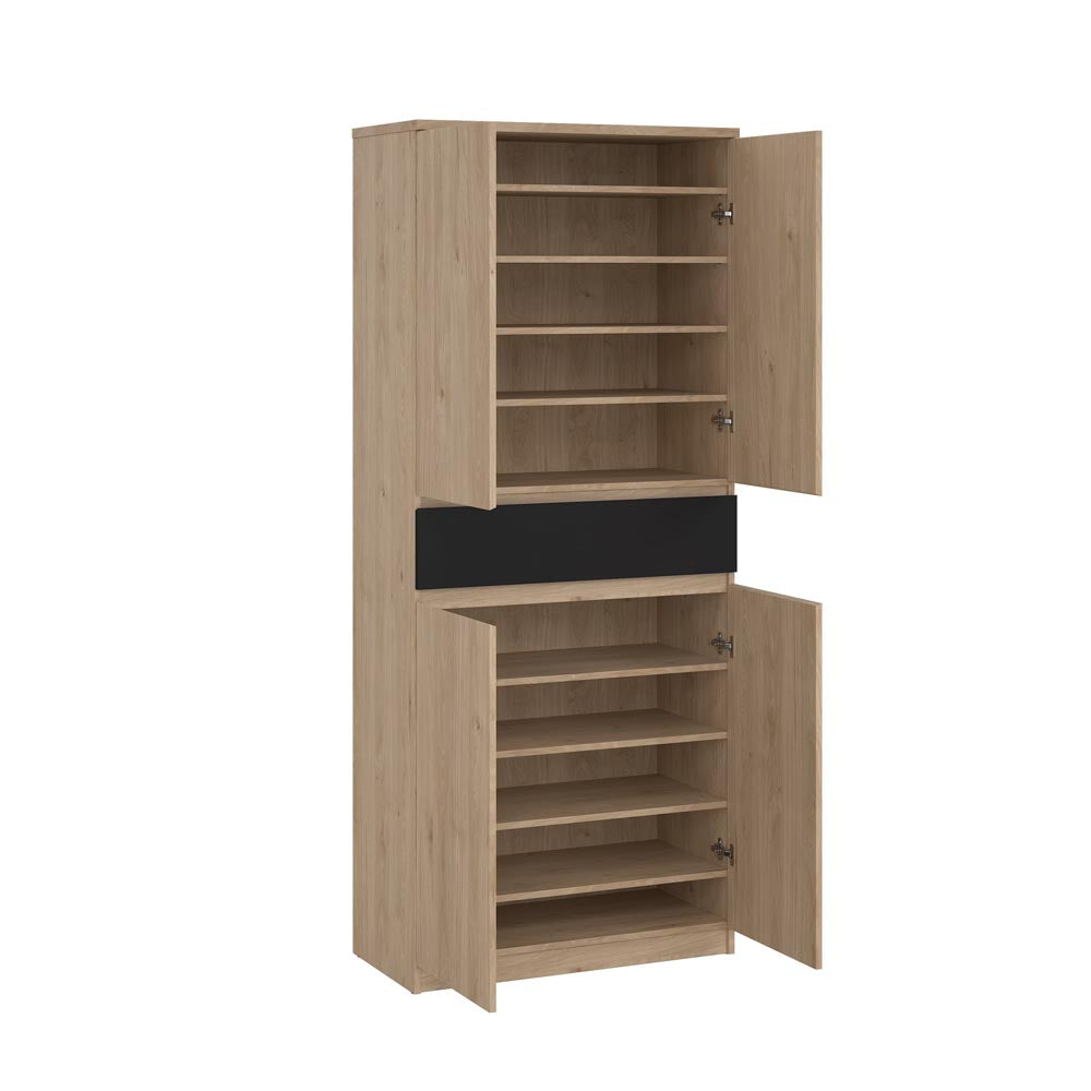 Naia Schuhschrank Jackson Hickory Schwarz Matt