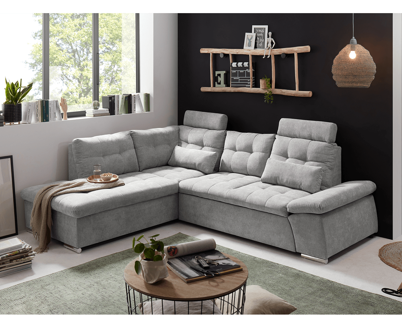 Nalo Ecksofa 260x219 cm, mit Schlaffunktion - Voelpe