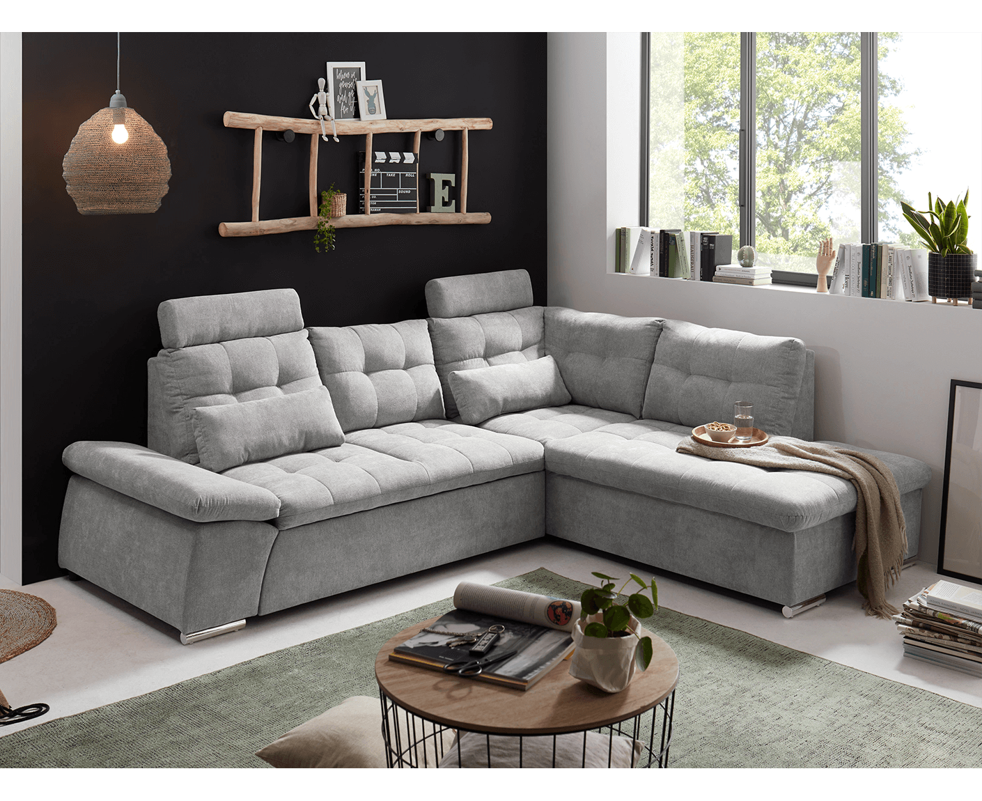 Nalo Ecksofa 260x219 cm, mit Schlaffunktion - Voelpe