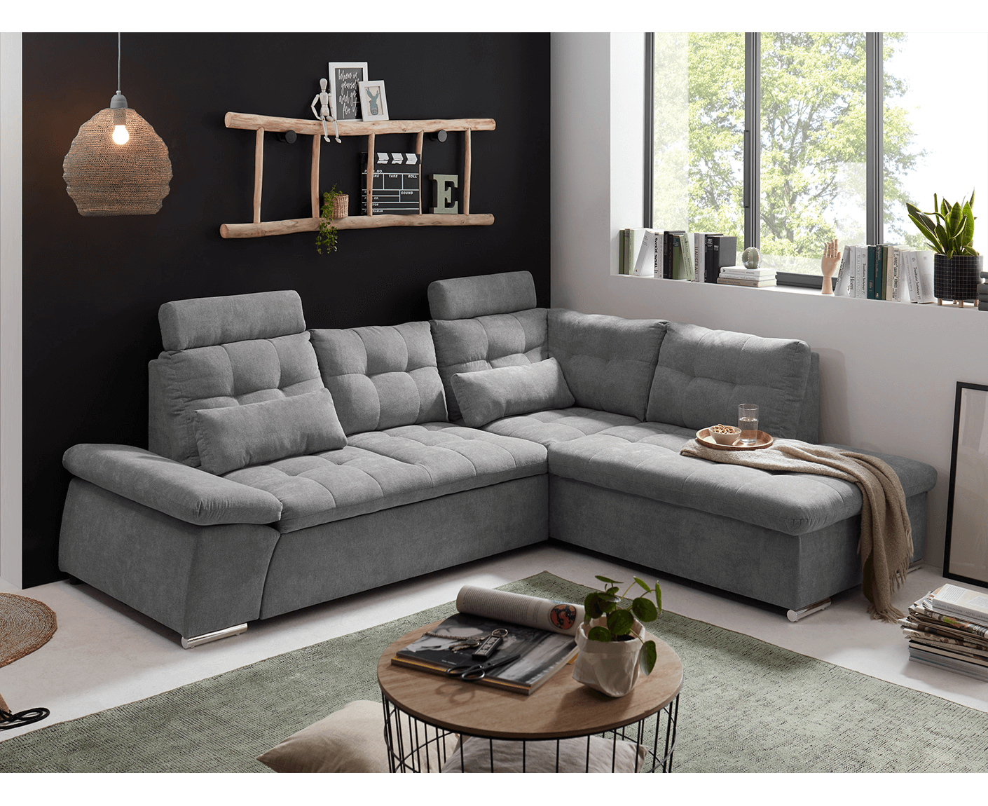 Nalo Ecksofa 260x219 cm, mit Schlaffunktion - Voelpe