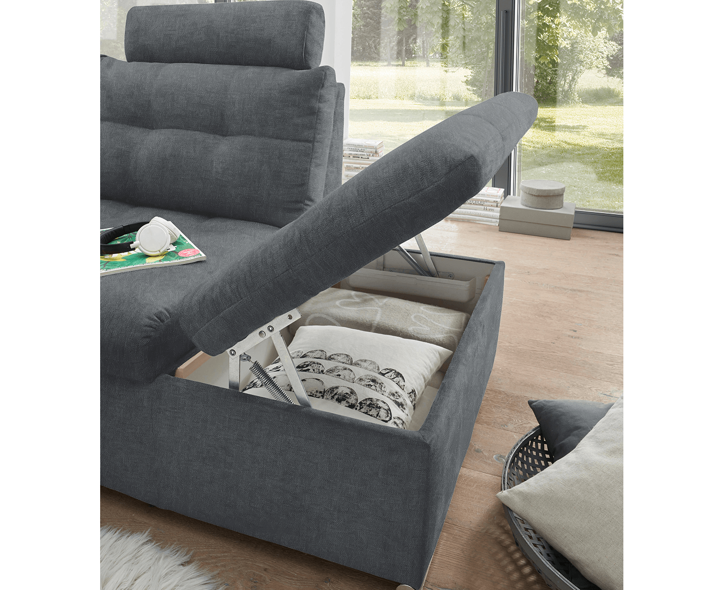 Nalo Ecksofa 260x219 cm, mit Schlaffunktion - Voelpe