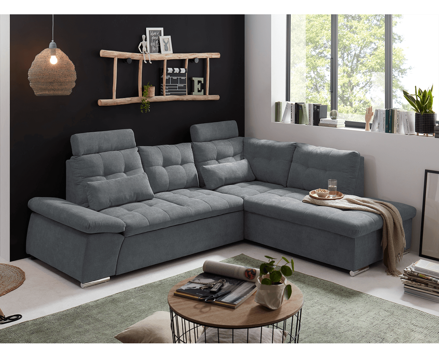 Nalo Ecksofa 260x219 cm, mit Schlaffunktion - Voelpe