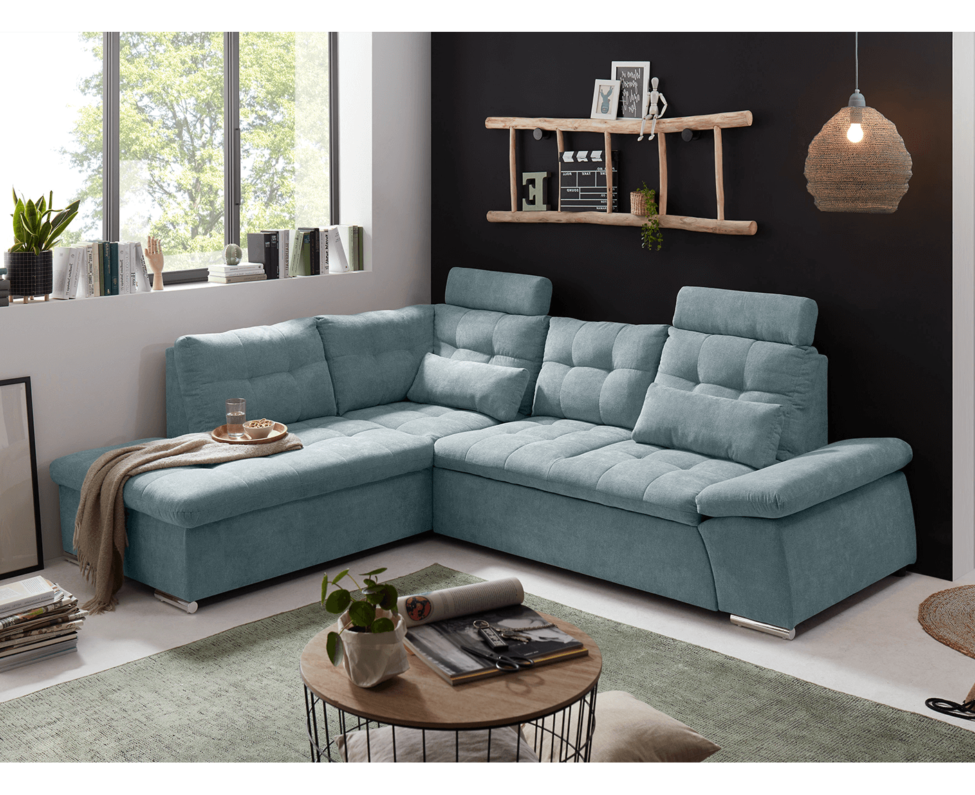 Nalo Ecksofa 260x219 cm, mit Schlaffunktion - Voelpe