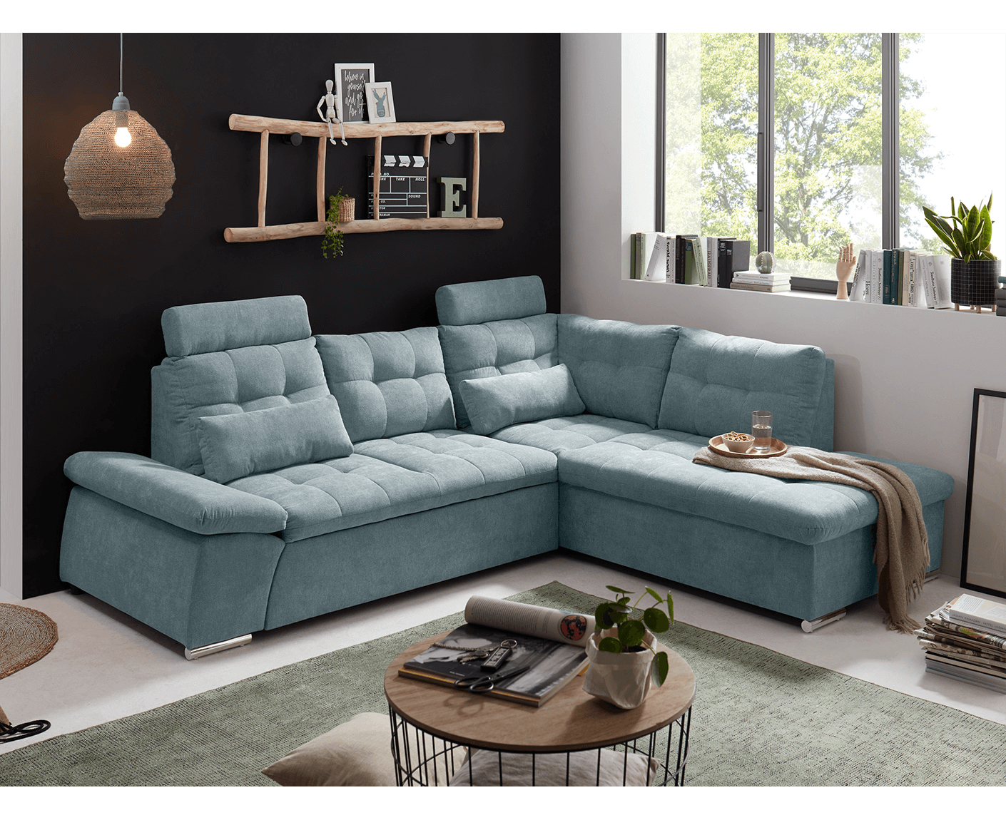 Nalo Ecksofa 260x219 cm, mit Schlaffunktion - Voelpe