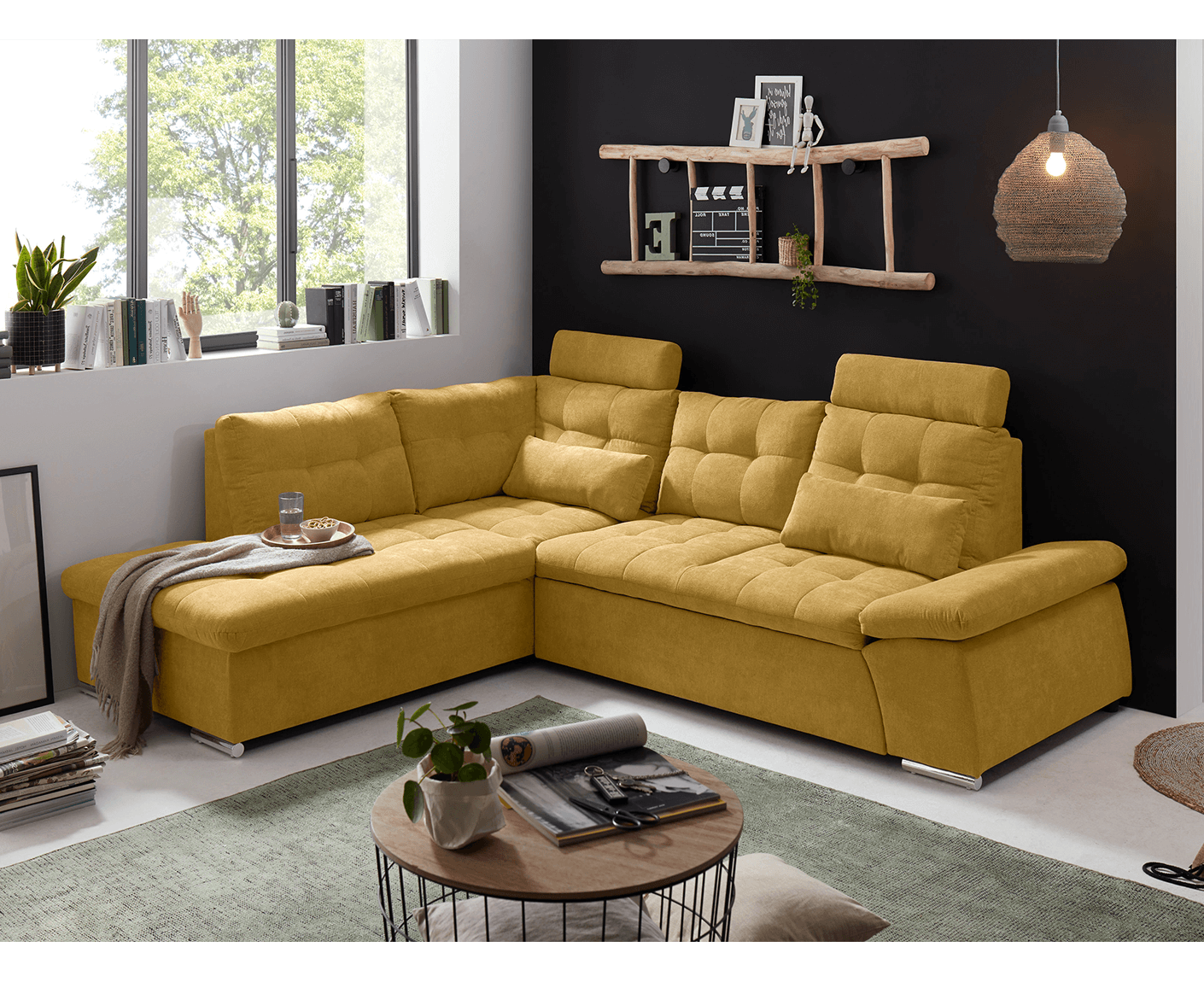 Nalo Ecksofa 260x219 cm, mit Schlaffunktion - Voelpe