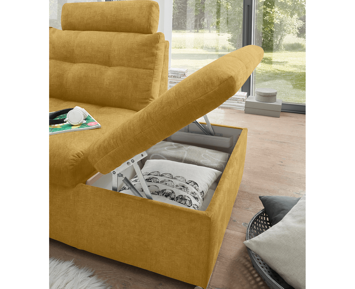 Nalo Ecksofa 260x219 cm, mit Schlaffunktion - Voelpe