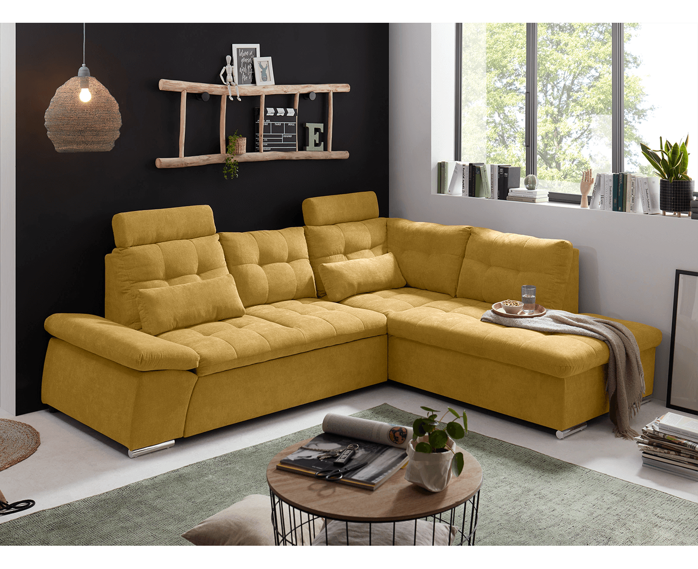 Nalo Ecksofa 260x219 cm, mit Schlaffunktion - Voelpe