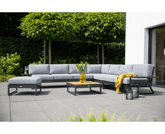 Kettler Ocean Skid Platform Gartenlounge 313 x 313 cm Hellgrau meliert