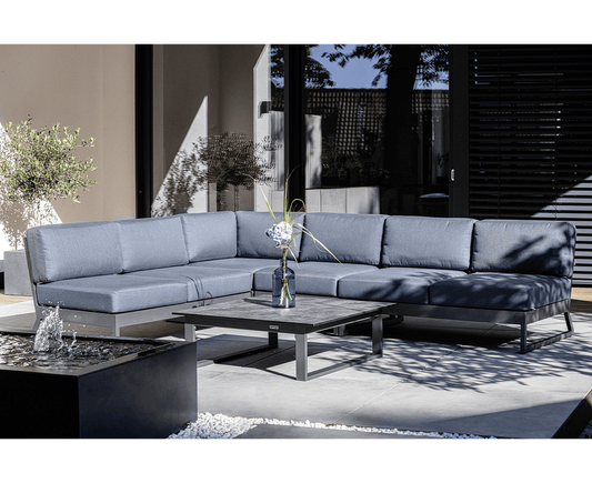 Kettler Ocean Skid Platform Gartenlounge Ecklounge mit Tisch Brisa / Anthrazit