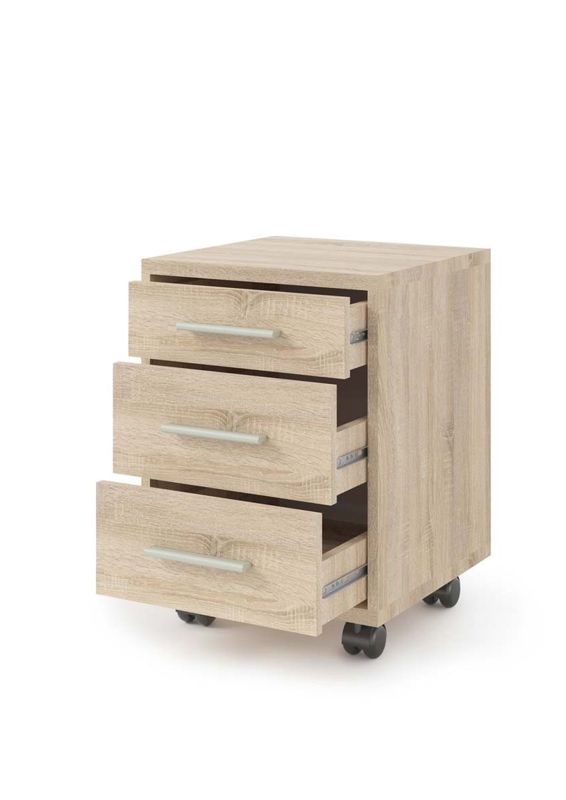 Office Line Rollcontainer 3 Schubladen Eiche Sonoma