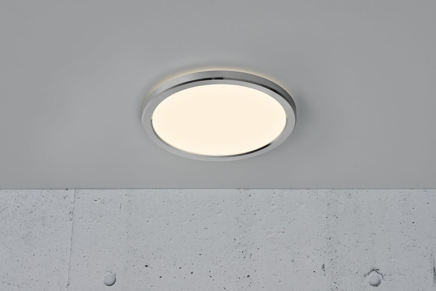 Oja Deckenlampe Ø 29,4 cm mit Moodmaker Dimmer Chrom/Weiß - Voelpe