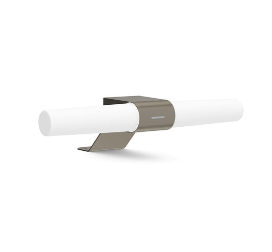 Helva Double Wandlampe mit Moodmaker Dimmer Weiß / Silber