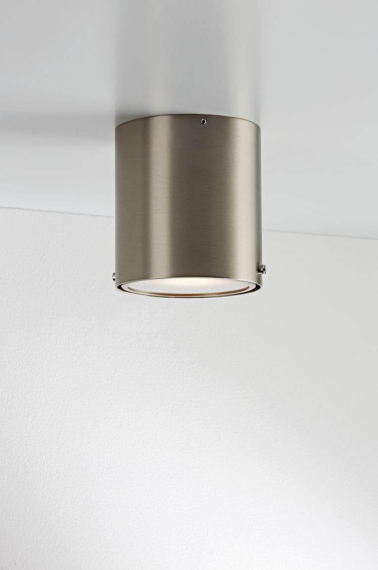 IP S4 LED Deckenlampe Badezimmer Ø 10 cm Silber - Voelpe