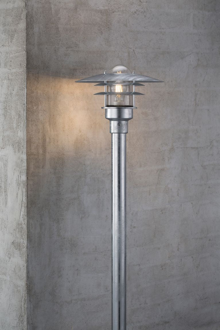 Lønstrup Gartenlampe Gartenlaterne Ø 32 cm Outdoor Verzinkt Silber - Voelpe