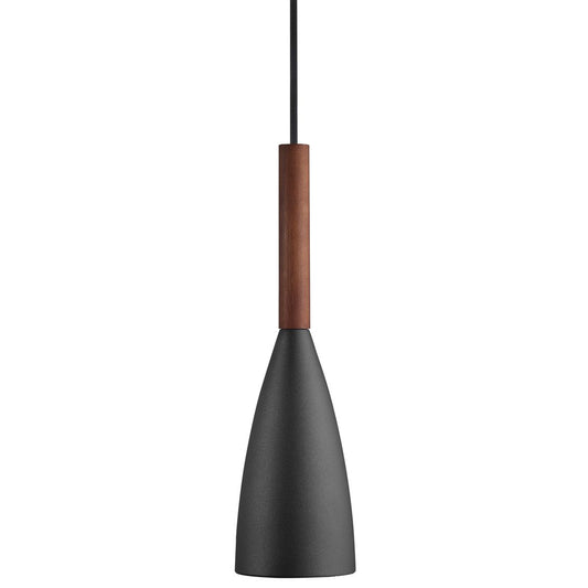 Pure Pendellampe Hängelampe Ø 10 cm Schwarz/Holz