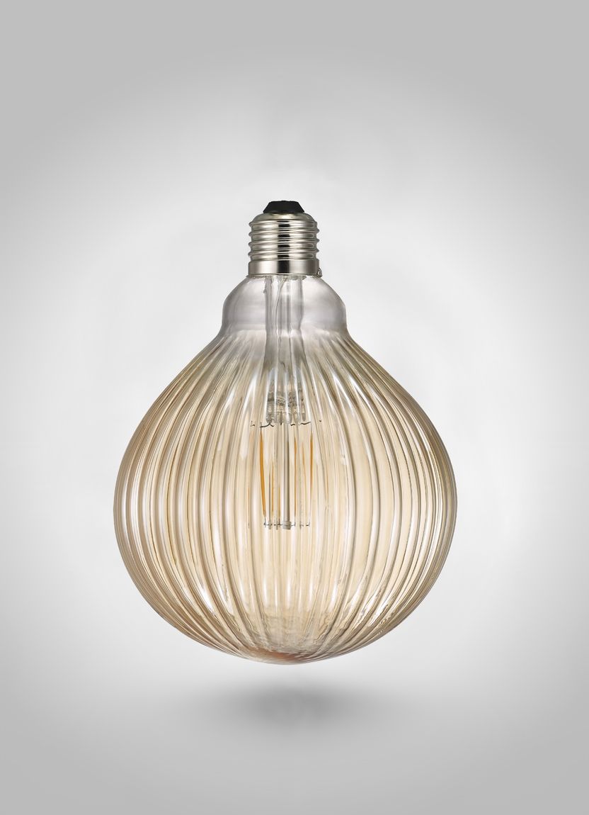 Glühbirne E27 Avra Basic Line Stripes Bernstein LED 1,5 Watt
