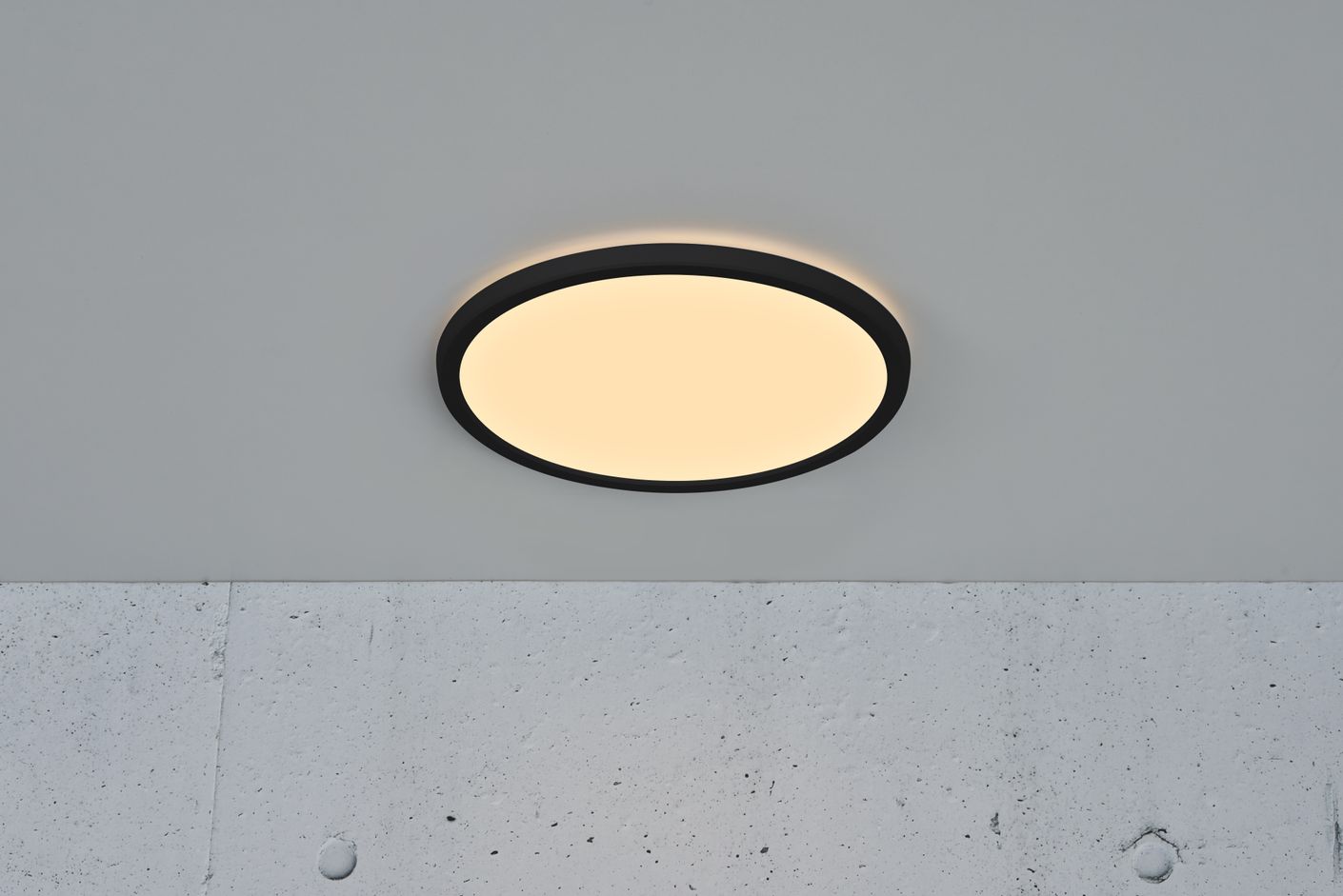 Oja Deckenlampe Ø 29,4 cm mit Moodmaker Dimmer Schwarz - Voelpe