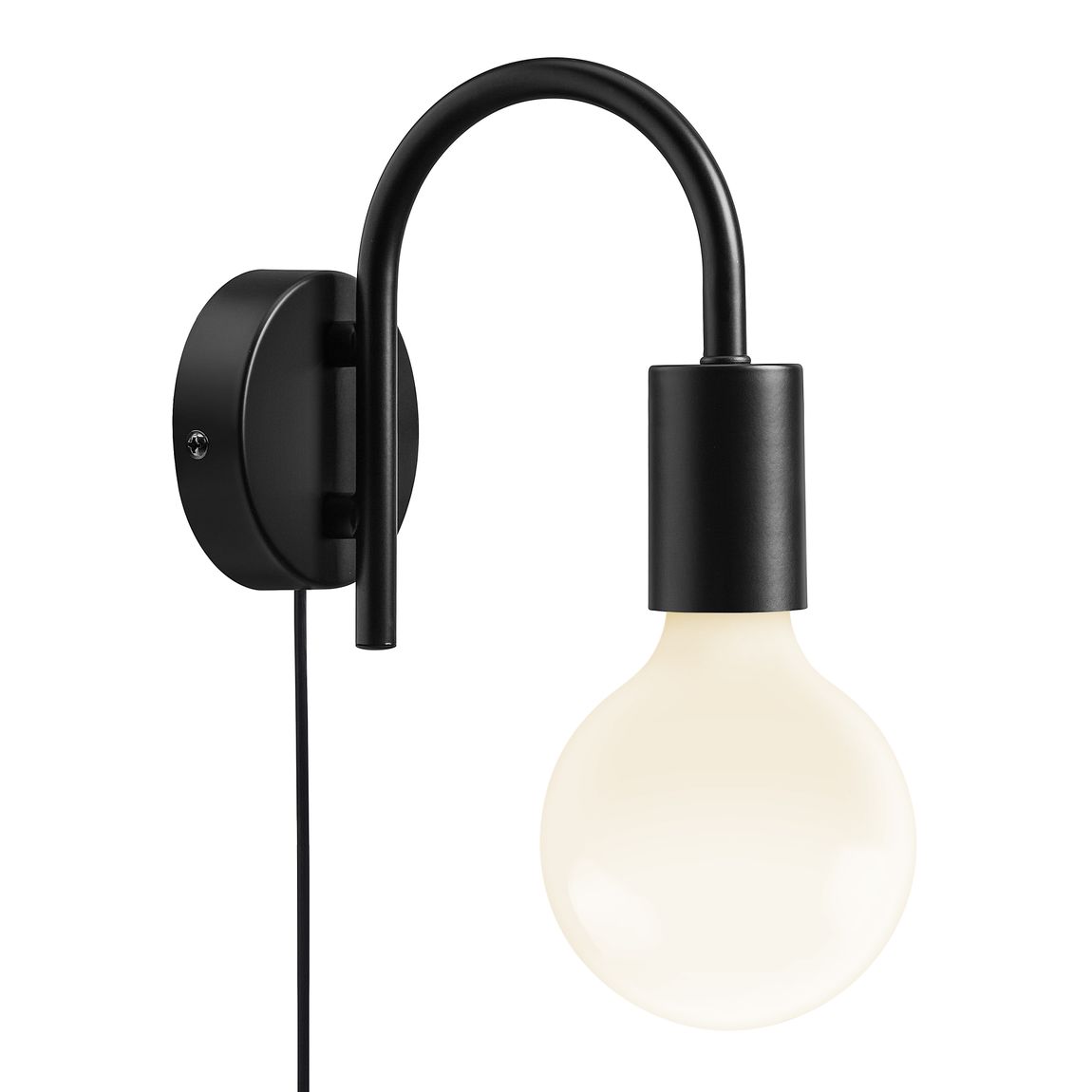 Paco Wandlampe Leselampe Schwarz