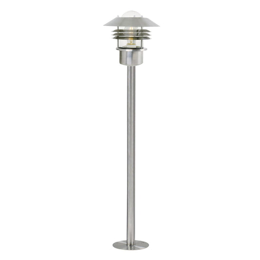 Vejers Standlampe E27 Edelstahl