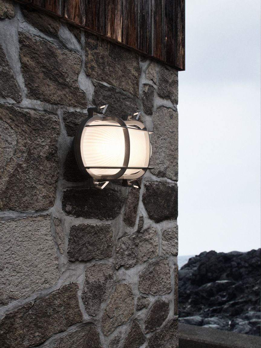 Helford Wandlampe E27 Nickel