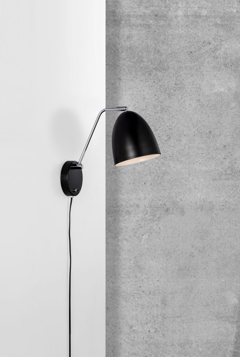 Alexander Wandlampe Leselampe Ø 16 cm Schwarz