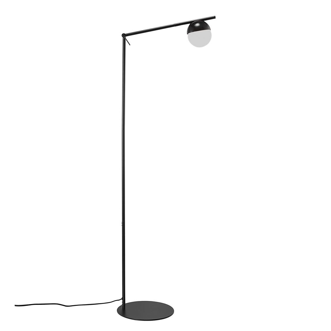 Contina Stehlampe Leselampe Ø 10 cm Opalweiß / Schwarz - Voelpe