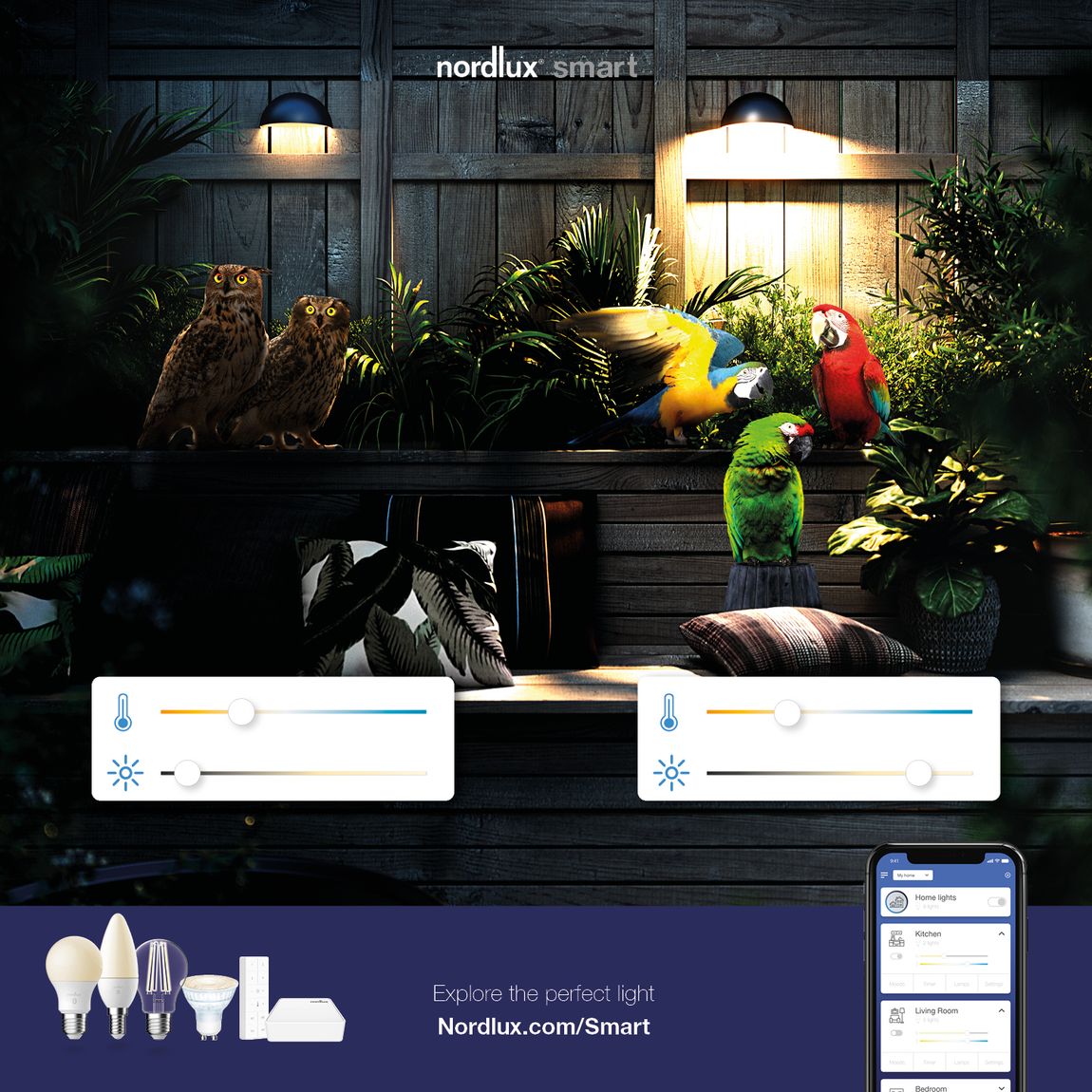 Arcus Smart Wandlampe LED Grau