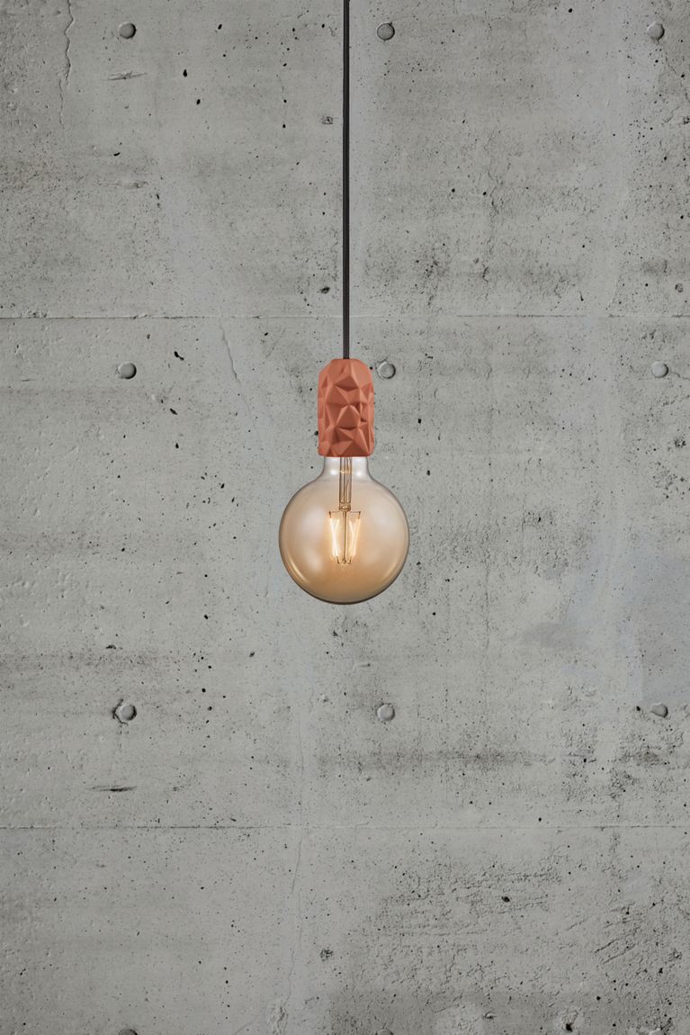 Hang Pendellampe Hängelampe E27 Terrakotta