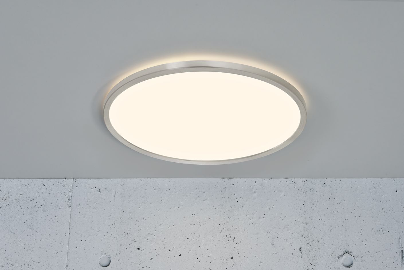 Oja Deckenlampe Ø 42,4 cm mit Moodmaker Dimmer Weiß/Chrom - Voelpe