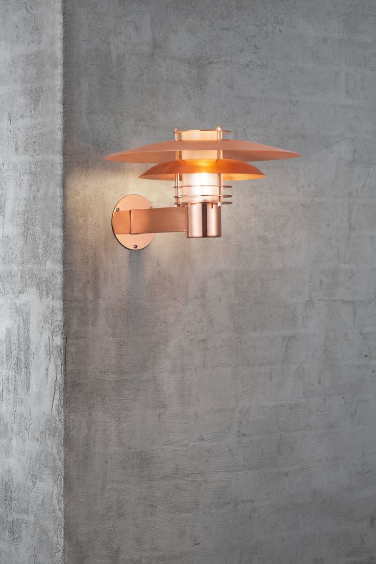 Phoenix Wandlampe Ø 39 cm Outdoor Kupfer