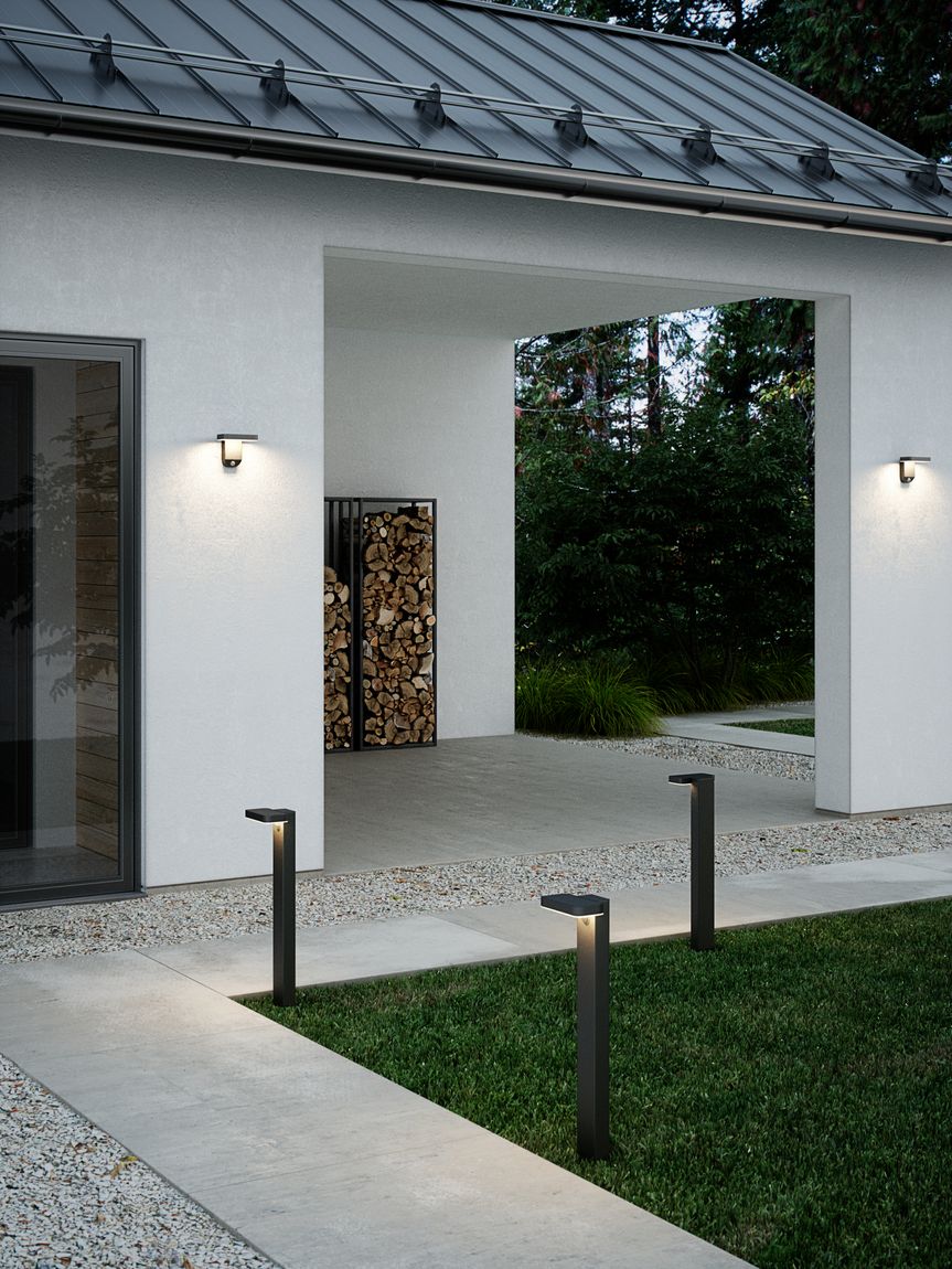 Rica Square Solarlampe Gartenlaterne Schwarz - Voelpe