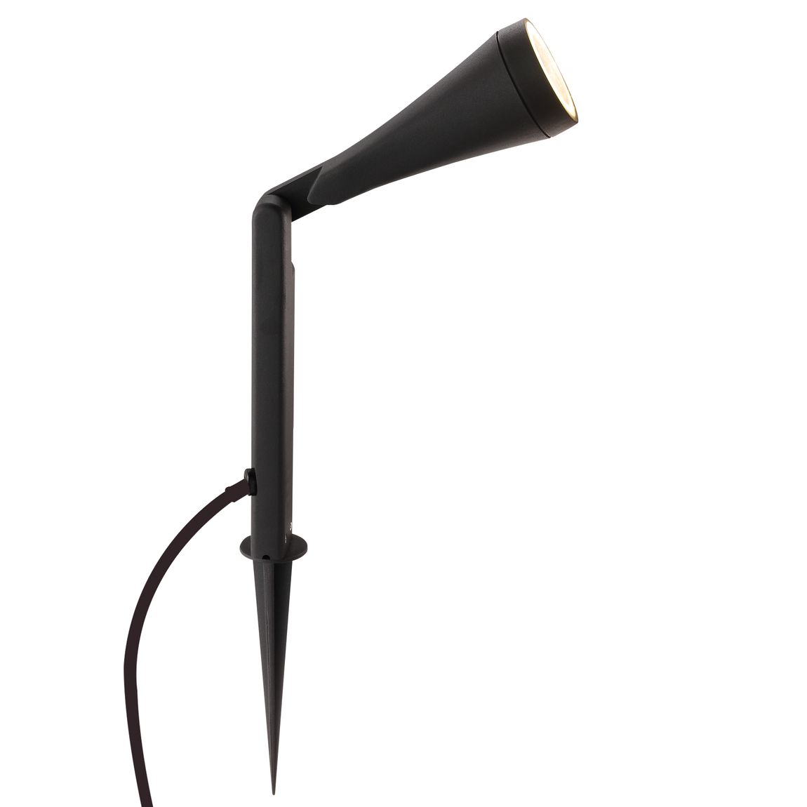 Mono Stecklampe Gartenlampe Ø 7 cm Outdoor Schwarz - Voelpe